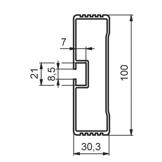 PROFIL BOČNEZAŠČITE/7,5/SUROV
