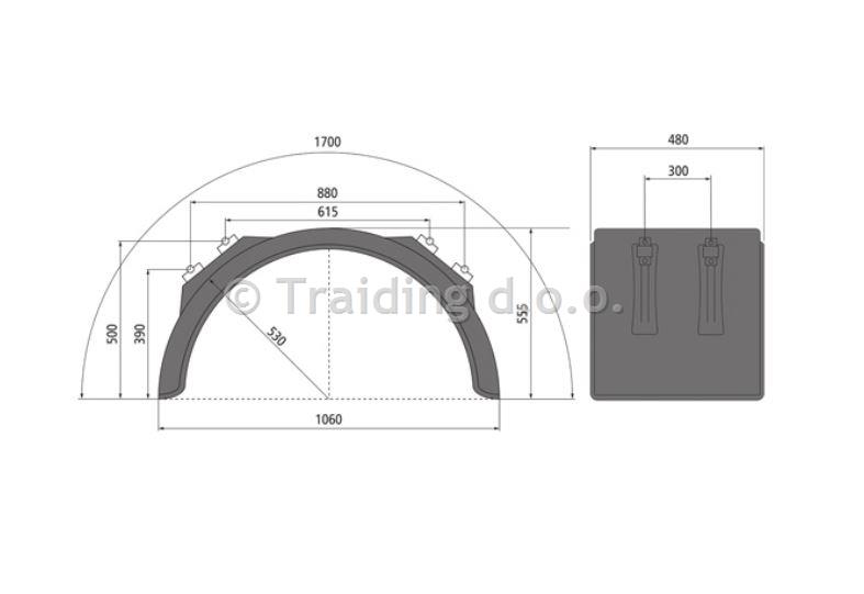 BLATNIK Z NOSILCI 480x1060x1700 H555mm