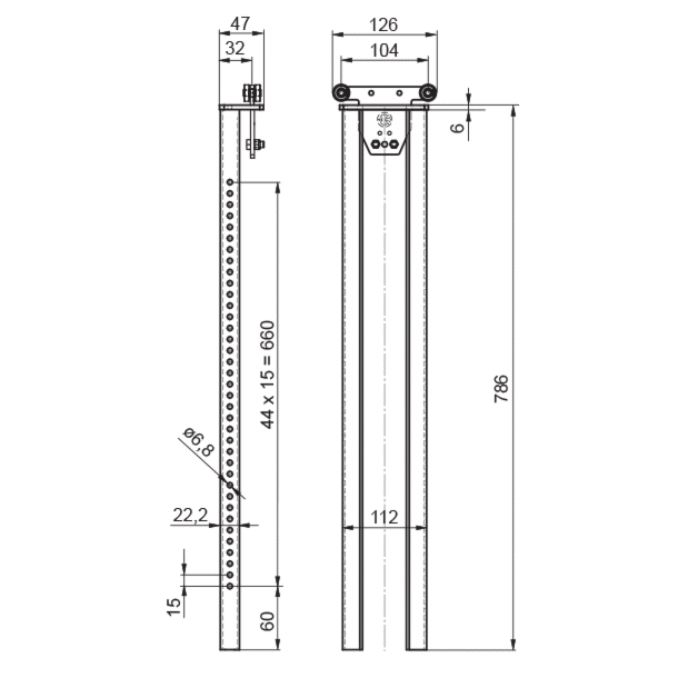 ZGORNJI DEL KRIV ZA SLIMLINER MED.+SMALL