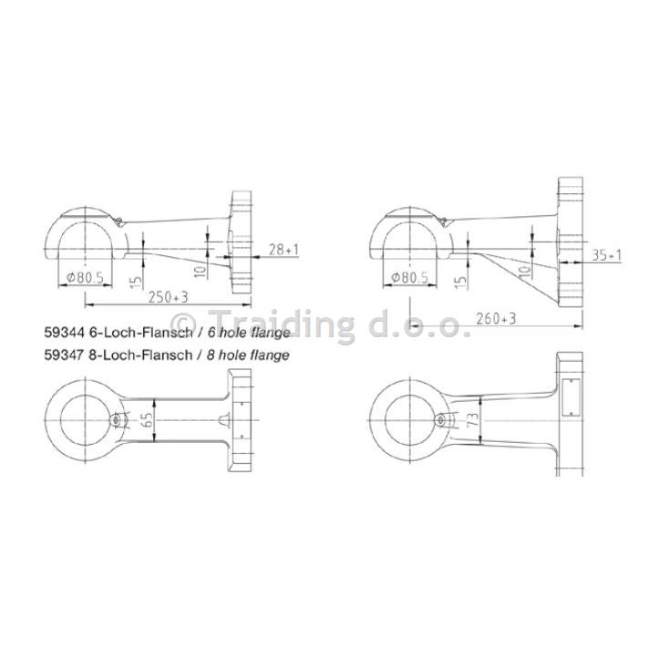 RUDA ZA KROGELJNI PRIKLOP fi80 145X145
