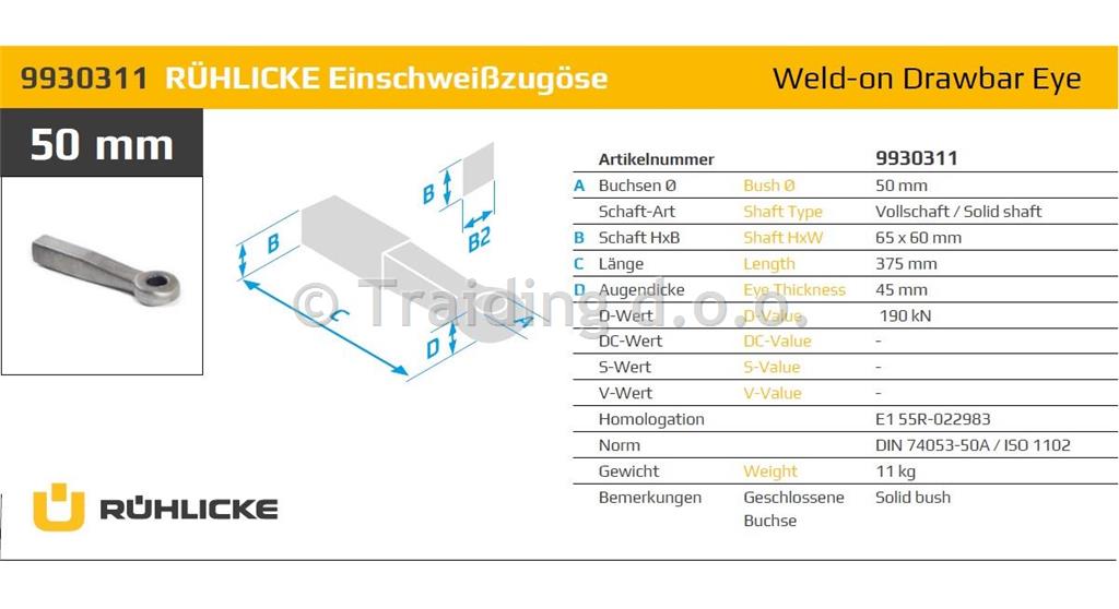 RUDA ZA VARJENJE FI 50 65x60