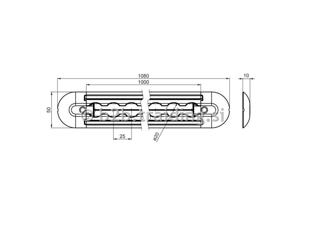 LETEV ALU AIRLINE 1000mm LED, 12V