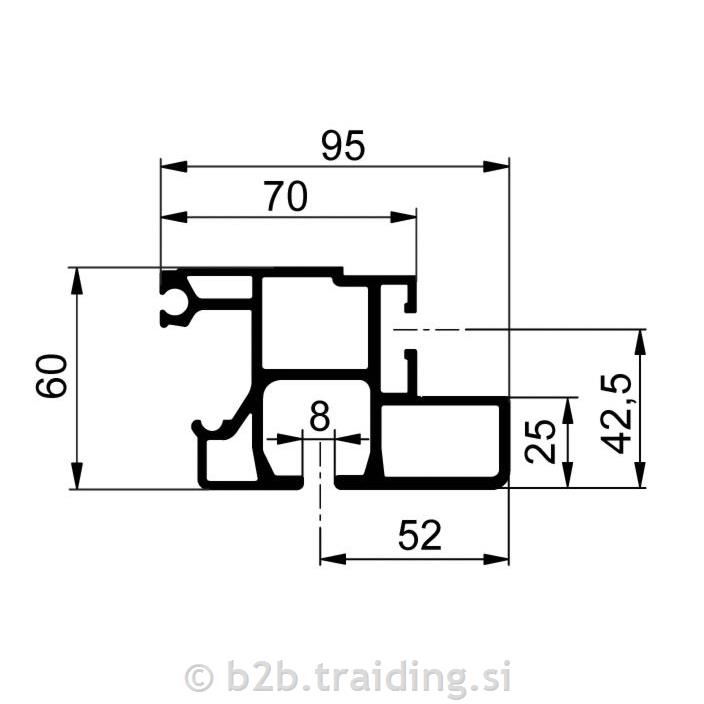 PROFIL CS FIX 5160mm ALU