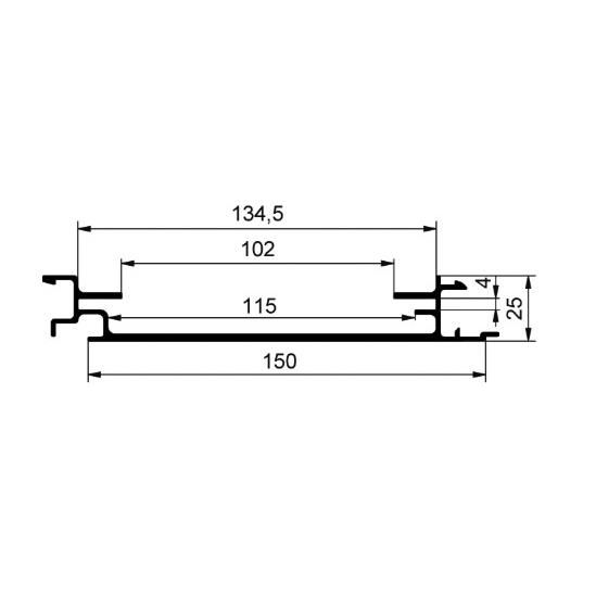 PROFIL EUROLOCK VMESNI 150 COMBI ELOX