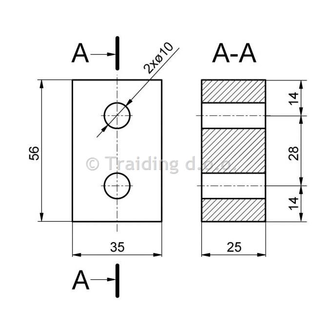 DISTANČNIK OJAČITVE PREDNJE STENE MINI
