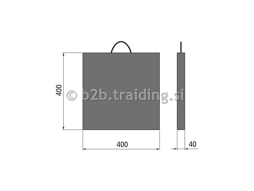 PLOŠČA PODLOŽNA ZA DVIGALO 400x400x40mm