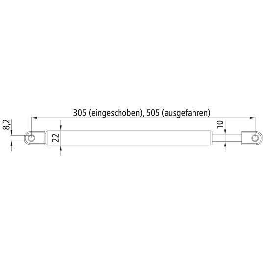 AMORTIZER PLINSKI 500N 200 - 305/505mm