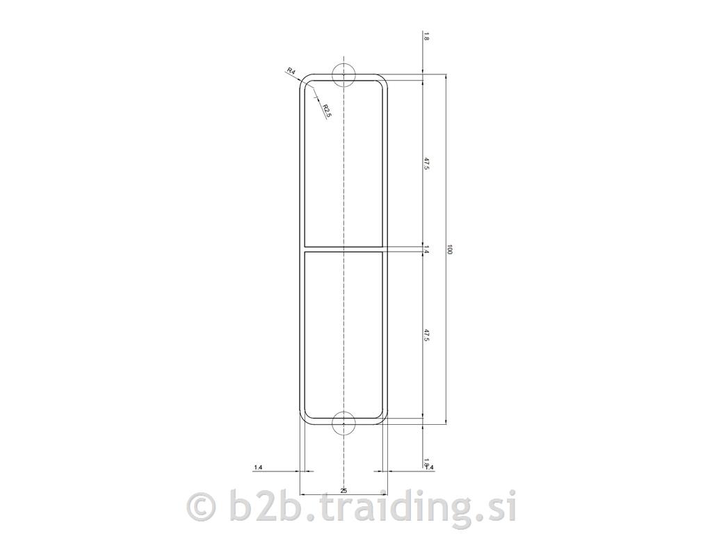 LETEV PONJAVE ALU 100X25 OJAČANA