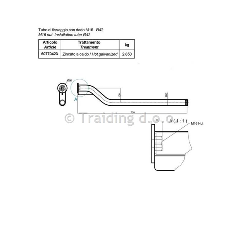 NOSILEC BLATNIKA CEV KRIVA FI42 NAVOJ